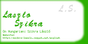 laszlo szikra business card